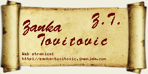 Žanka Tovitović vizit kartica